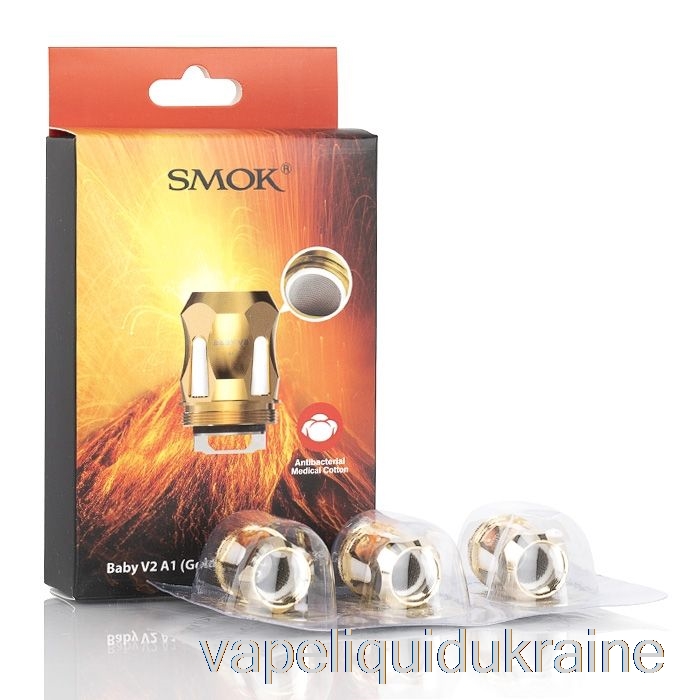 Vape Liquid Ukraine SMOK TFV8 Baby V2 Replacement Coils 0.17ohm Baby V2 A1 Single Coils (Gold)